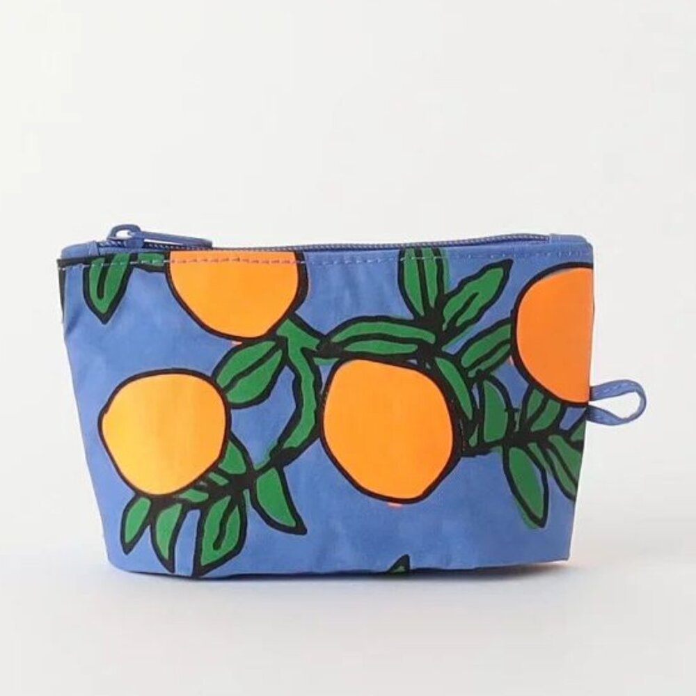 NWOT Baggu Go Pouch Small - Orange Tree Periwinkle - Picture 5 of 10